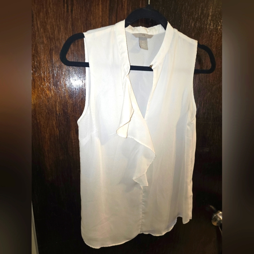Women's Sleeveless Blouse - H&M - Off White - Size 6